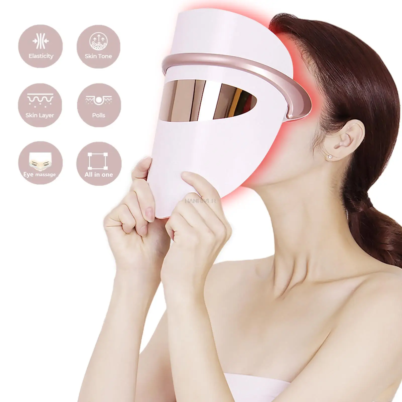 Led Masker Huidverjonging Gezichtsverzorging Gezicht Aanscherping Photon Lichttherapie Masker Anti-Aging Anti-Rimpel