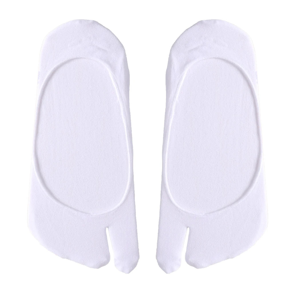 Summer Womens Non-slip Socks Flip Flop Tabi Toe Socks Breathable Two Fingers No Show Socks