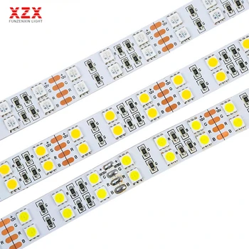 

DC12V 5m Super Bright Double Row SMD5050 Led Strip 120leds/m Flexible White PCB Light Warm White/White/RGB IP30 IP67 Waterproof