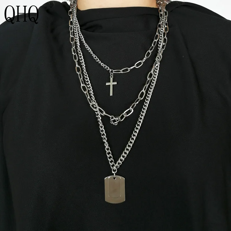 QHQ геометрический кулон ожерелье с цепочкой чокер neckless лучшие друзья модные