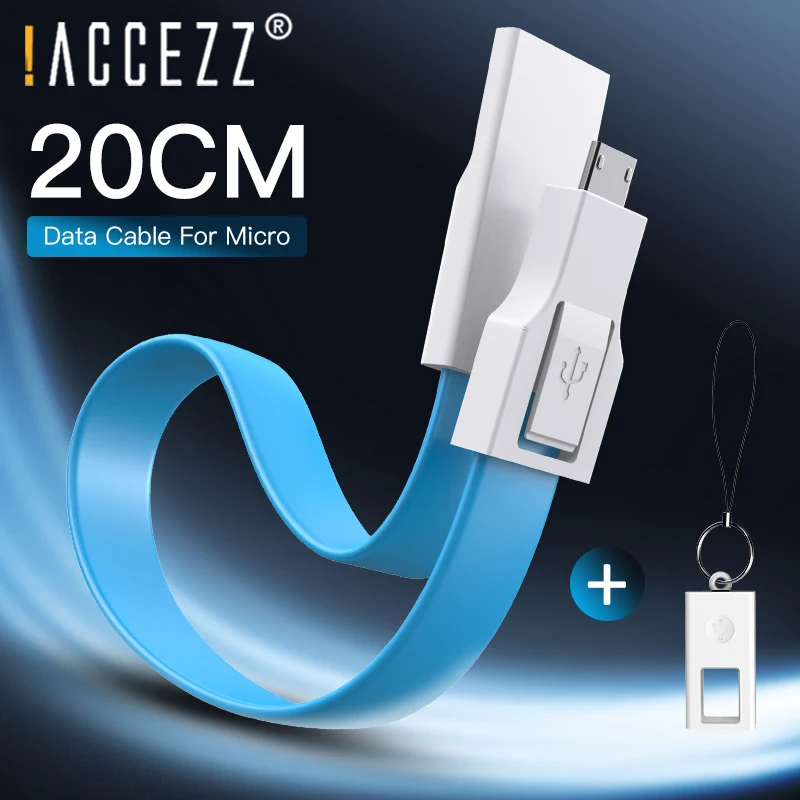 

!ACCEZZ Micro USB Cable For Samsung Galaxy S7 S6 Edge Xiaomi Redmi 7 Mobile Phone Fast Charging Data Sync Short Power Bank Cable