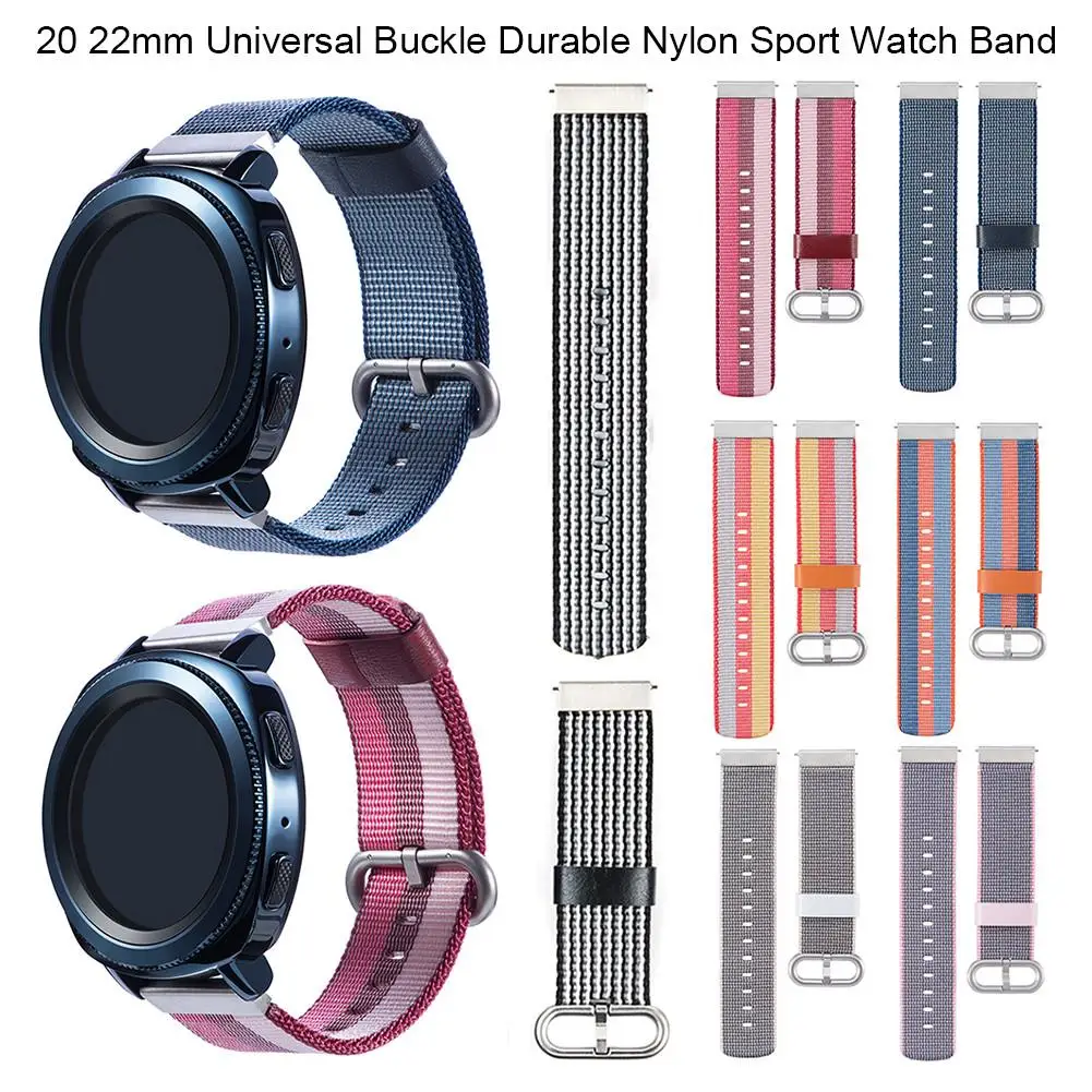 20 мм 22 Универсальная Пряжка прочные спортивные часы с нейлоновым ремешком