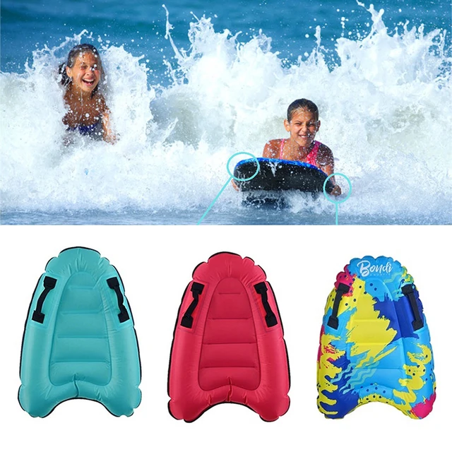 Inflatable Surfboard Summer Swimming Mattress Floating Bed Adult Kid Toy Solid Color Buoy Kicboard Safe Sea Surfing Board 1
