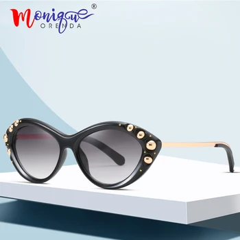 

Luxury brand vintage sunglasses women retro rivet ladies sun glasses for female diamond feminine eyewear for driving oculos