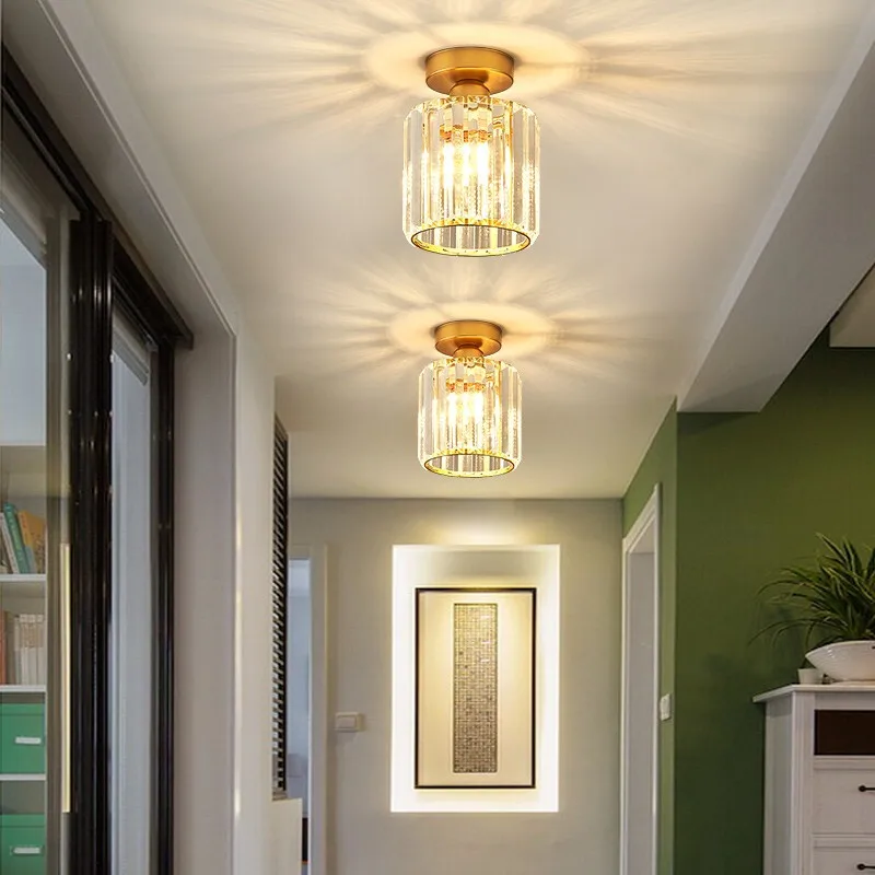 Светодиодные потолочные светильники хрустальный абажур черный золотой