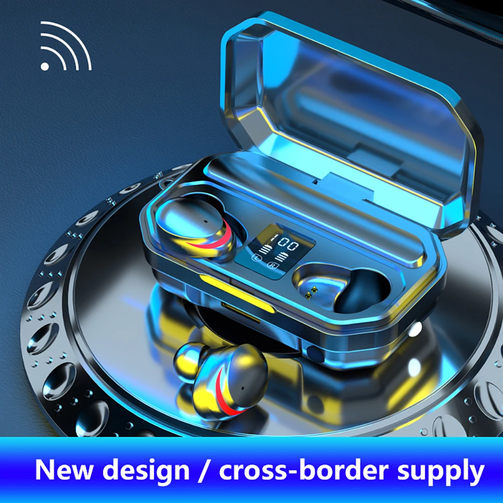 TWS M15 LED Display Bluetooth 5 1 Earphones with Charging Box Waterproof Earbuds Bluetooth Headphones Phone Accessories