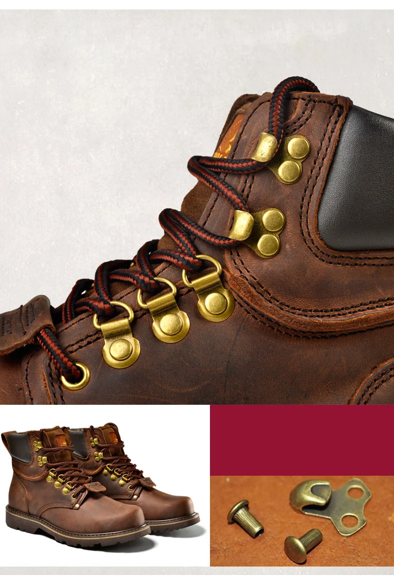 Горячая Распродажа, Мужская зимняя обувь, ботинки из натуральной кожи, ботинки из натуральной кожи, походные ботинки 4#10/10D50