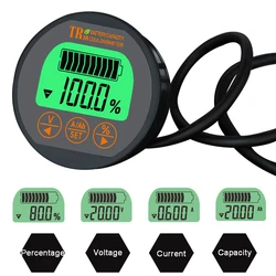 TR16 TR16H 80V 350A 100A 50A Waterproof Coulomb Counter Meter Battery Capacity Indicator Monitor for Electric Vehicle Ammeter