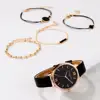 5pcs Set Top Style Fashion Women's Luxury Leather Band Analog Quartz WristWatch Ladies Watch Women Dress Reloj Mujer Black Clock ► Photo 3/6