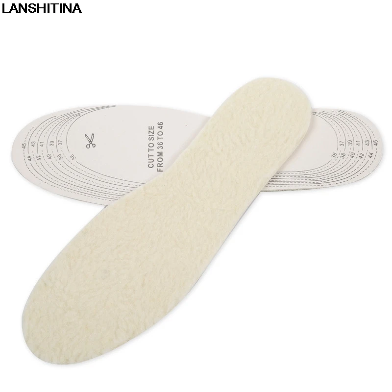 

Winter Warm Wool Insole Thickening Shoe Pad Shock Absorption Non-Slip Running Insoles For Men Women Shoes Accessoire Chaussure