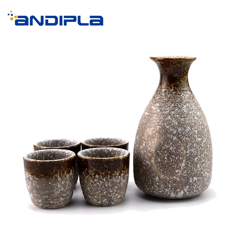 Japanese-style Vintage Ceramic Wine Ware Office Tea Ceremony Pu Er Teacup Household Sake Cup Hip Flask Spirits Pots Drinkware | Дом и сад
