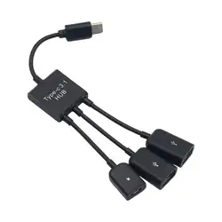 Convertisseur USB OTG de Type C professionnel noir, adaptateur de câble Hub pour souris 