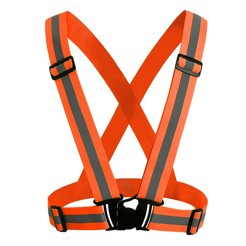 Adjustable Safety Security High Visibility Reflective Vest Gear Stripes Night Running