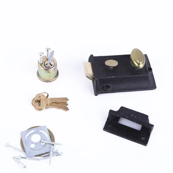 

Exterior Copper Core Traditional Backset Chrome Finish Classic Styling For Wooden Door Lock Nightlatch