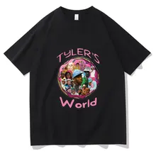 

Golf Wang Igor Tyler The Creator Tylers World Print Tshirt Men Women Hip Hop Loose T-shirt Unisex Pure Cotton Tee Short Sleeve