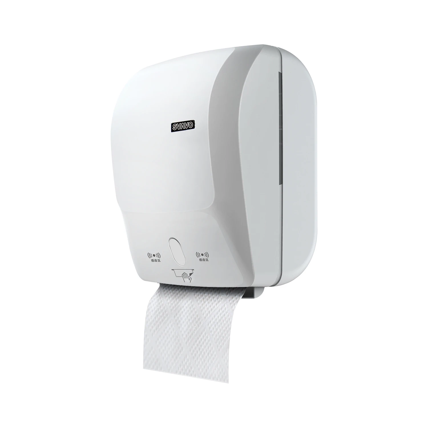 

SVAVO Automatic Cut Paper Towel Dispenser Wall Mounted Human Charge Induction Cut Paper Holder for Kitchen Bathroom