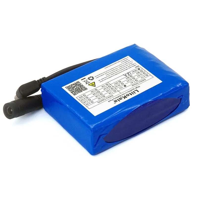 Liitokala 12,6 V 18000mAh полимерный литиевый аккумулятор 12v 18ah для Светодиодный светильник с сигнализацией CCTV Cam Monitor DC 5,5*2,1mm+ 1A зарядное устройство
