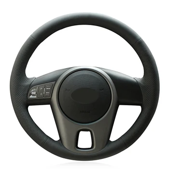 

Hand Sew Black Artificial Leather Car Steering Wheel Cover for Kia Forte 2009-2014 Soul 2010-2013 Rio 2009-2011