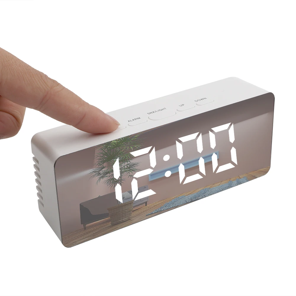 Digital Table Clock Digital Clock LCD Digital Clock Digital Desk Clock Digital LED Display Table Clock Home Decoration Thermometer USB and Battery Operated Desktop Alarm Clocks