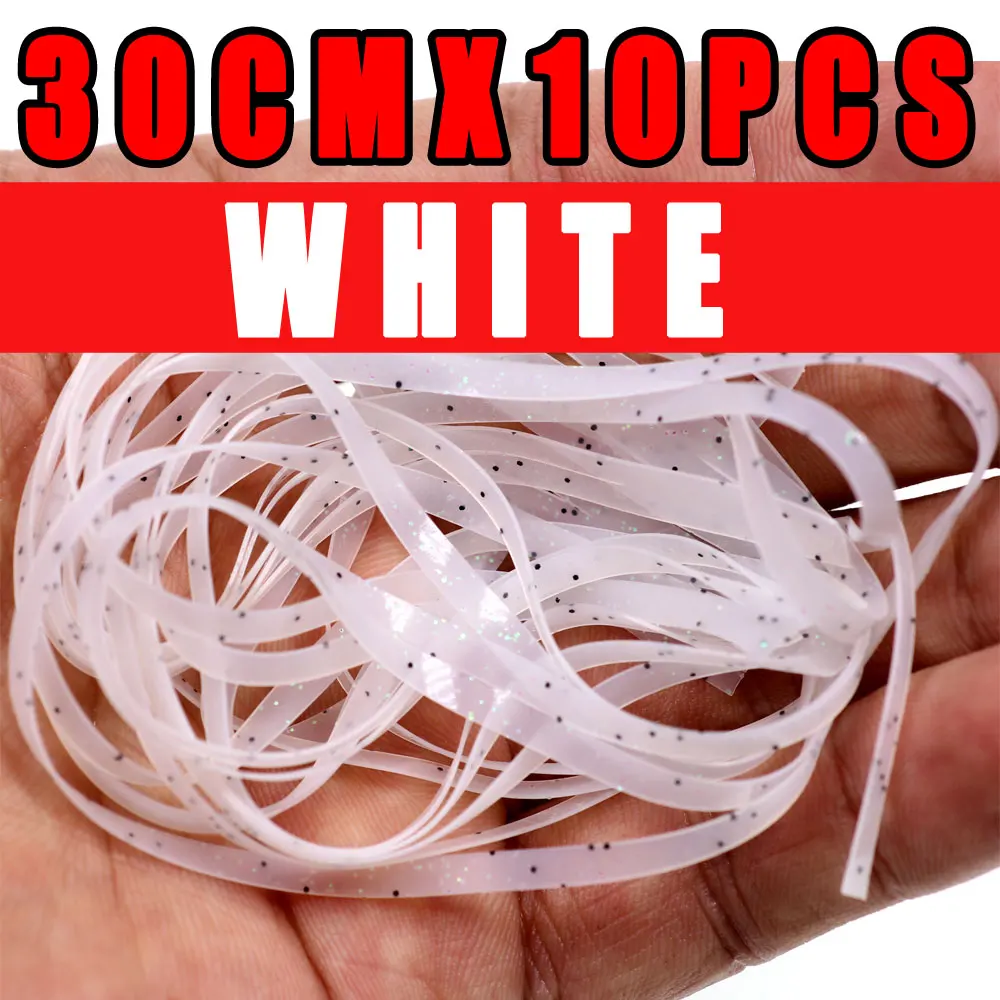 10pcs white 10 шт./пакет 3 мм х 30 см cadis Fly куколки Нимфа червя тело Обёрточная бумага кожи Caddis личинки/Чешский Нимфа Скад приманки материал для вязания мушек - Цвет: 10pcs white