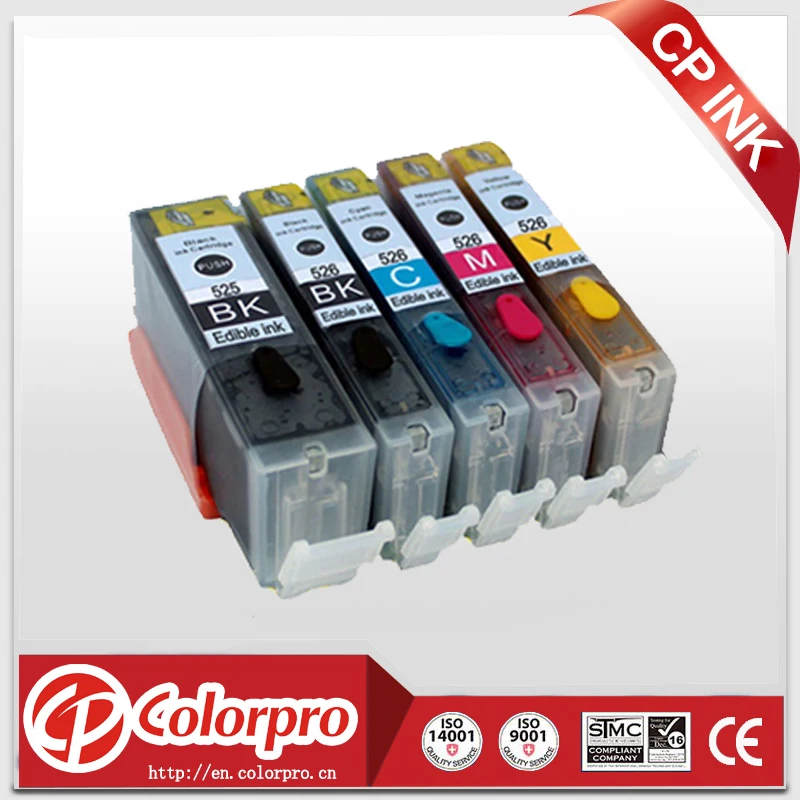 5PK для Canon PGI 525 CLI 526 PGI525XL картридж со съедобными чернилами для принтера Canon Pixma MG5150 MG5250 MG6150 MG6220 MG6250 MG8150 MG8220