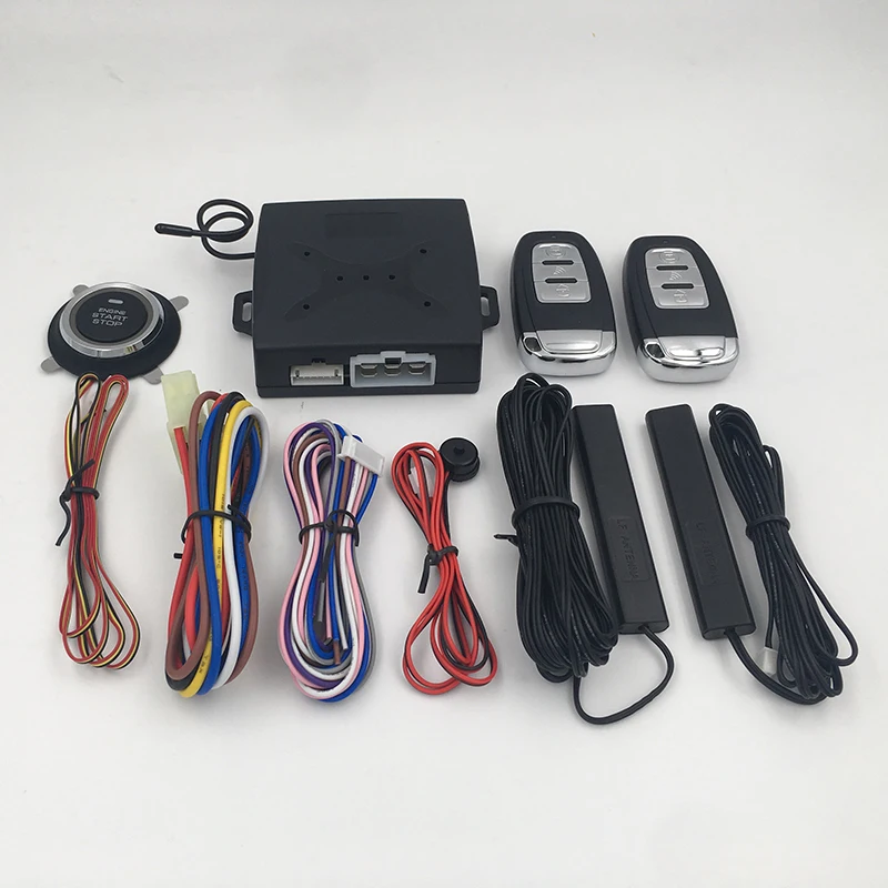 

ONEWELL One Way Car Alarm System with Engine Start LCD Remote Control Key Fob Case For B9 with silicone cover NQ-ST9008
