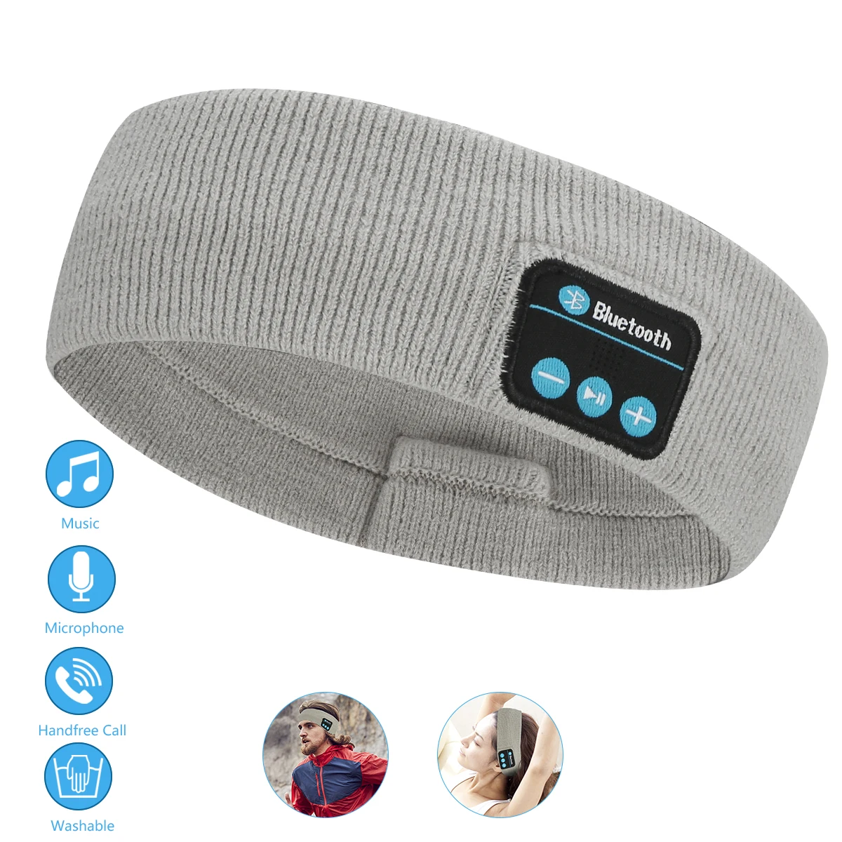 Беспроводная Bluetooth головная повязка для сна стереогарнитура спортивные
