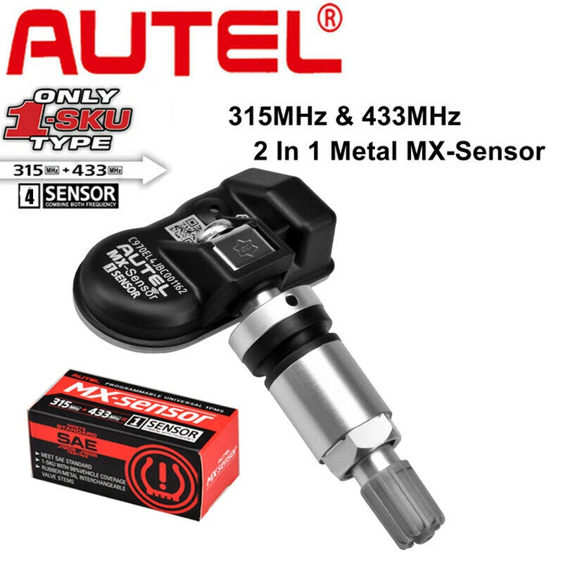 AUTEL MX Sensor 2 в 1 433 и 315 МГц система контроля давления шинах тестер считыватель OBD2 TPMS