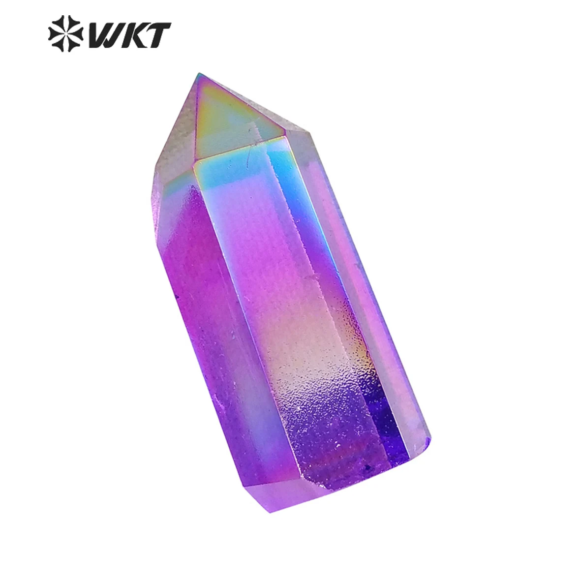 WT-G232 оптовая продажа 10 шт фиолетовая Роза аура Кристалл кварц палочка ТОЧКА