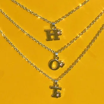 

Layered HOT Letter Necklce BM Style Cute Harajuku Pendant Necklace Kpop Street Style Necklace custom available dropshipping