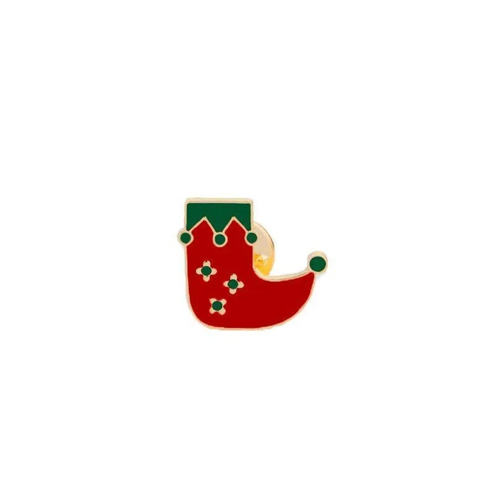 Креативный Мультфильм рождественские броши булавки Санта Клаус дерево колокольчики форма носков сплав Эмаль Булавка Рождество Мода Ювелирные изделия Подарки