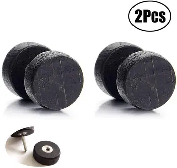

Lvcky 2pcs Wood Screw Stud Earrings for Men Women, Cheater Fake Ear Plugs Gauges（Wide:8mm）