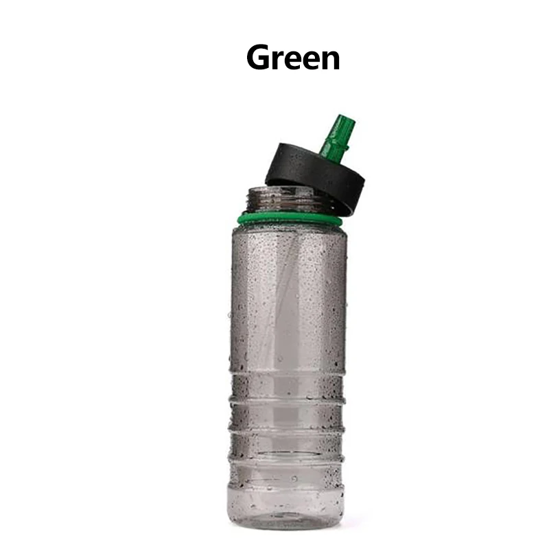 800 мл практичная Спортивная гидратационная соломенная бутылка для воды, для пешего туризма, велосипеда, чайник для тренажерного зала, спортивные Портативные велосипедные аксессуары - Цвет: Зеленый