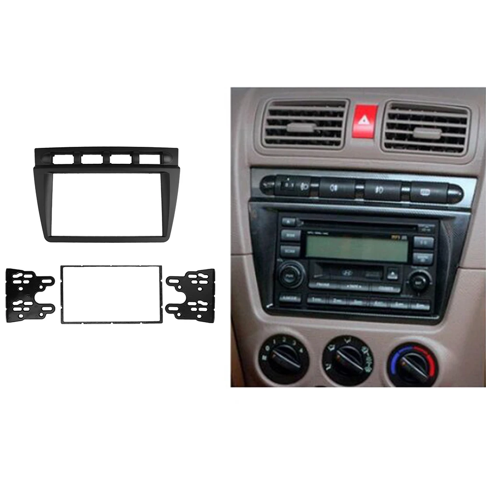 Двойной din Fascias радио для Kia Picanto 2004 2008 Dash Trim наборы CD DVD Dashboard стерео панель Refit Installion