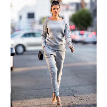 

Female 2 Pieces Sets Women Casual Sweatsuits Clothing 2pcs Tracksuit Women Set T-shirt Tops+Sweatpants Suits