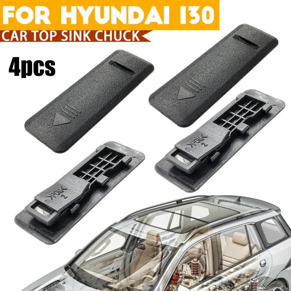 4pcs/set Black For Hyundai I30 Car Top Water Sink Roof Rail Rack
