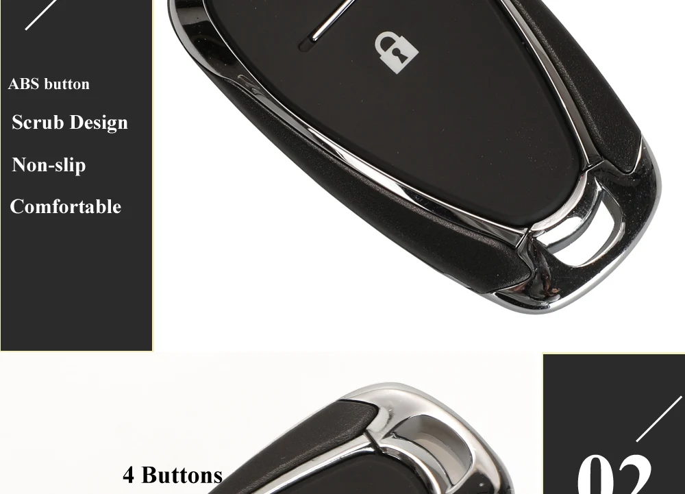 Keyforkess 4/3 1 pulsante smart chiave a distanza Fob per Chevrolet Camaro Equinozio Cruze Malibu Spark 433MHz ID46 HYQ4EA - Hd55c995a707240239e5060e3f2147e2eF