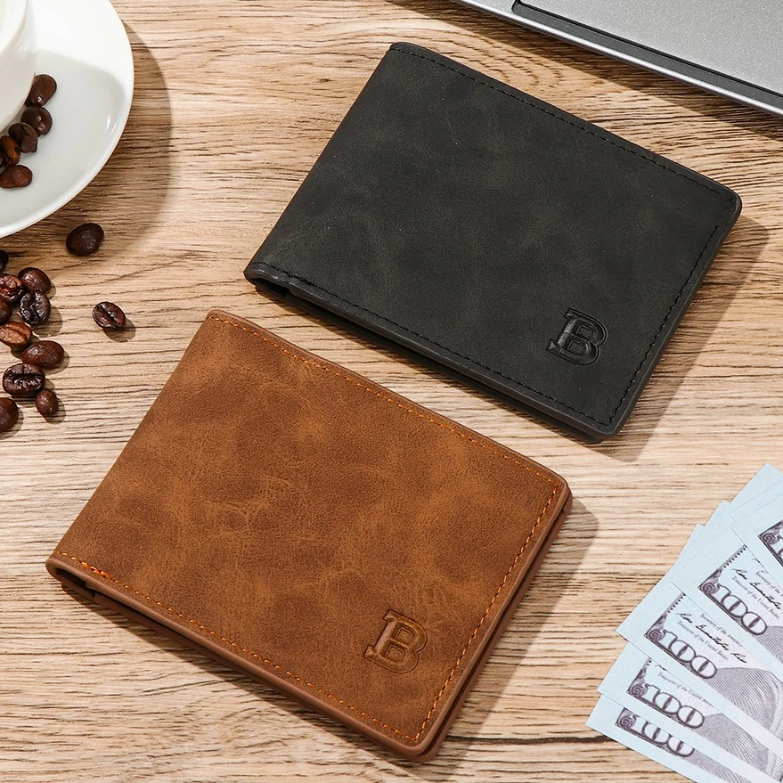 Billeteras pequeñas de PU hombre, carteras monedero y cremallera, 1 ud., - AliExpress