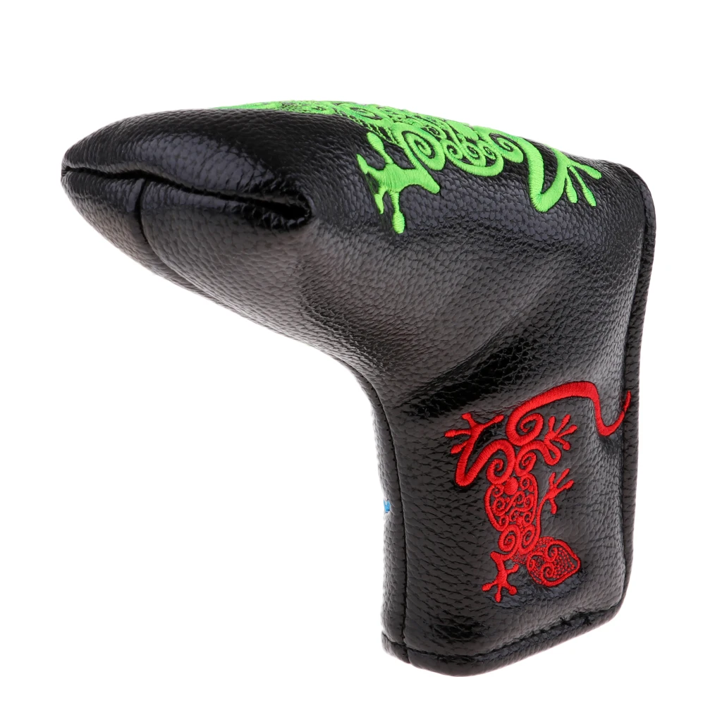 Black Gecko Утолщенный чехол для клюшки для гольфа из искусственной кожи, чехол для короткой клюшки, защитит ваших желобков от ударов и царапин - Color: Black Gecko
