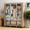Simple Cloth Wardrobe Fabric Steel Tube Assembly Closet Bedroom Clothes Hanging Storage Wardrobe Dormitory Storage Cabinet 1