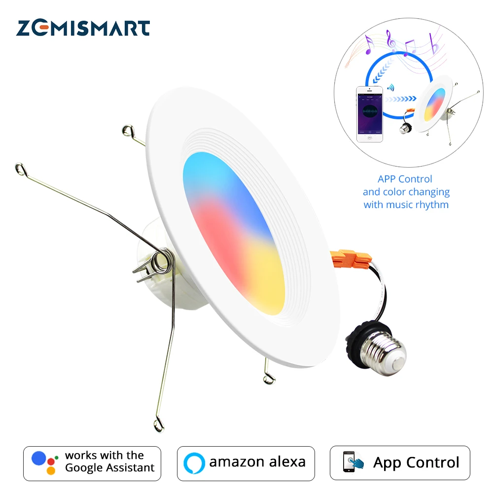 Zemismart умный WiFi вниз светильник Tuya Alexa Google домашний с регулируемой яркостью 6