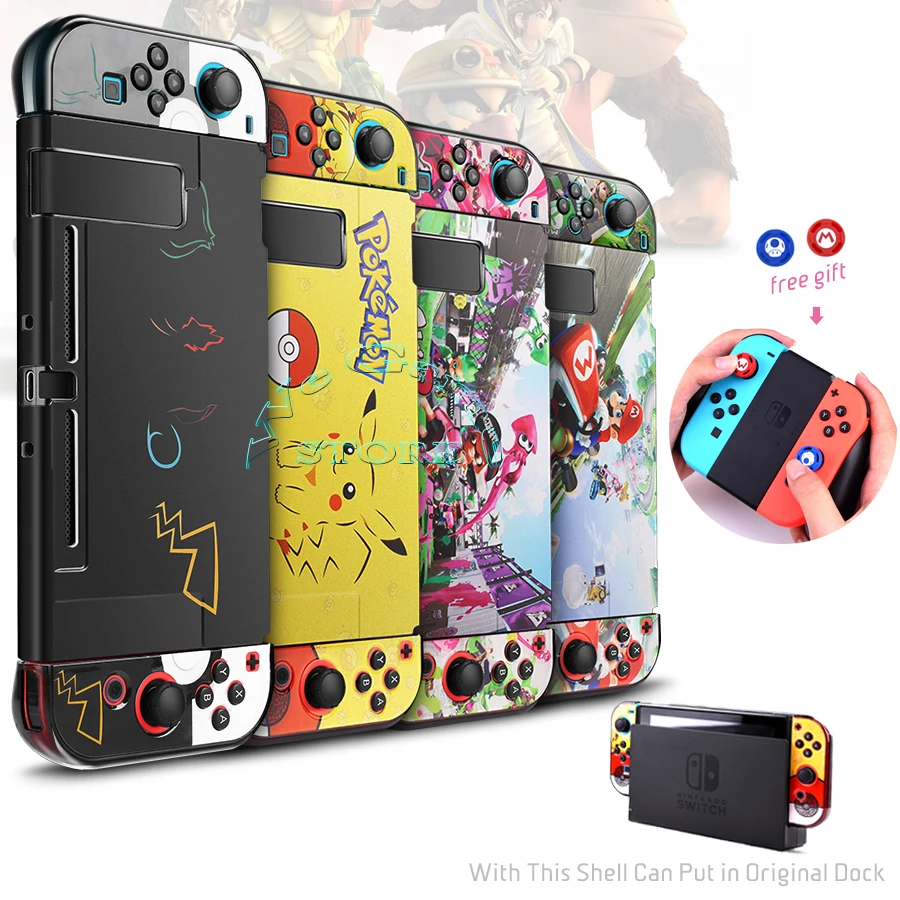 Nitendo Nintend Switch Console Housing Shell Case Nintendoswitch Protector Box Cover 2 Caps for Nintendos Switch