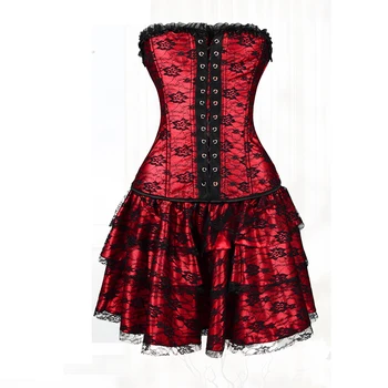 

Corset Women Waist Trainer steampunk Body Shapewear Skirt Dresses gothic clothing slimming underwear Back corset modeling strap