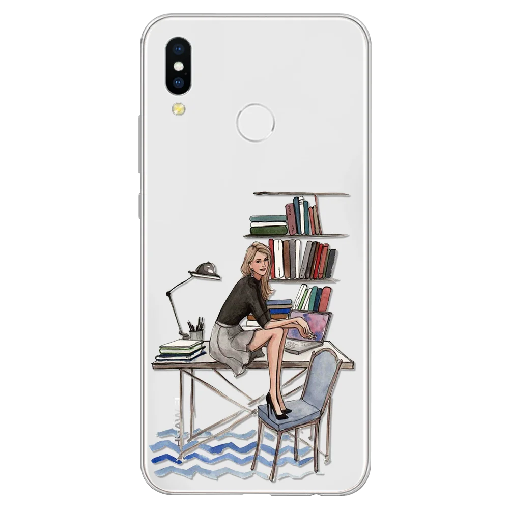 Черный Коричневый Женский чехол для Huawei Mate 20 10 P20 P30 Pro P10 P8 P9 Lite 2017 мягкий из ТПУ P Smart