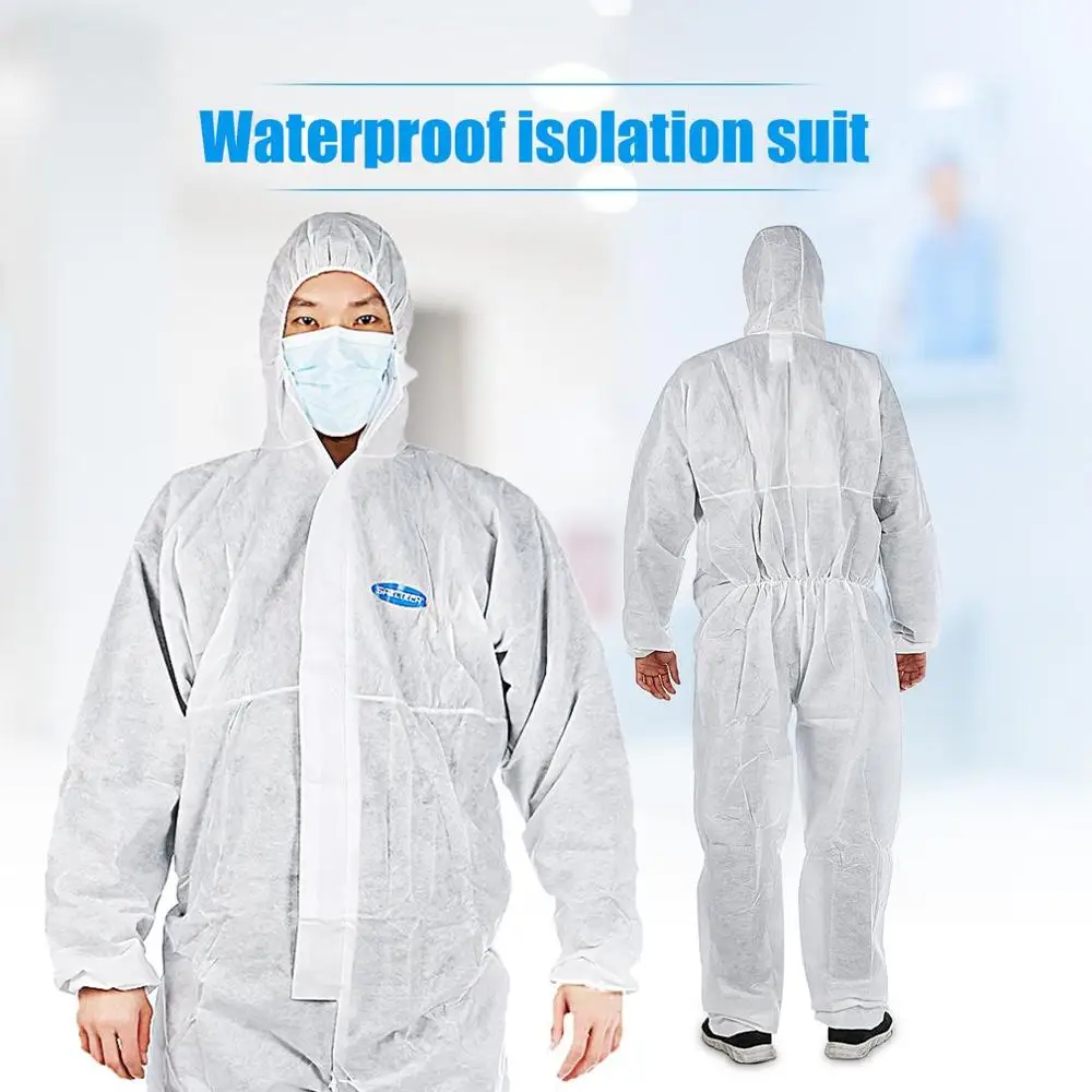 

Professional Protective Clothing Non-woven Overalls Isolation Suit Set Disposable Antistatic Chemical Workwear