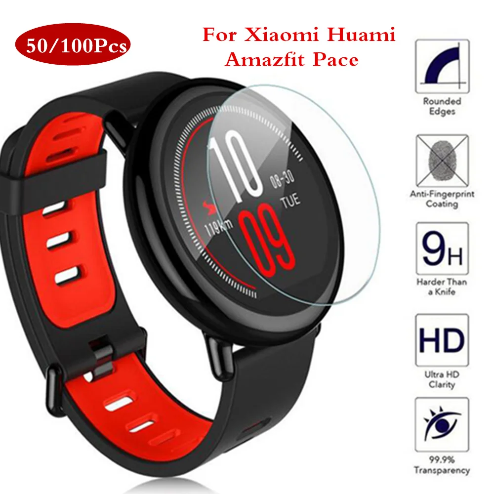 50/100 шт./упак. мягкая защитная пленка из термополиуретана для Xiaomi Huami Amazfit Pace smart watch Sport smart watch защитная пленка аксессуары