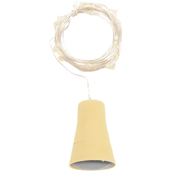 

New-1PCS Solar 2M LED Cork Shaped 20 LED Night Fairy String Light Kork Solarbetrieben Licht Wine Bottle Lamp Party Celebration G