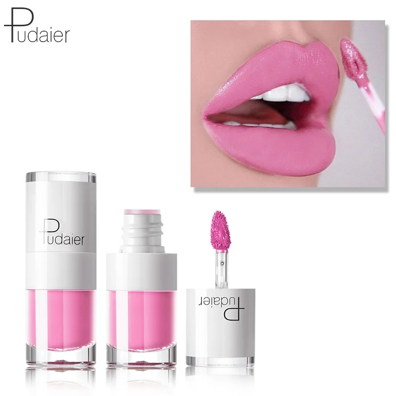Pudaier Nude Velvet Lip Gloss Matte Liquid Lipstick Lip Makeup Waterproof Long Lasting Matte Lipgloss Cosmetics Official Product