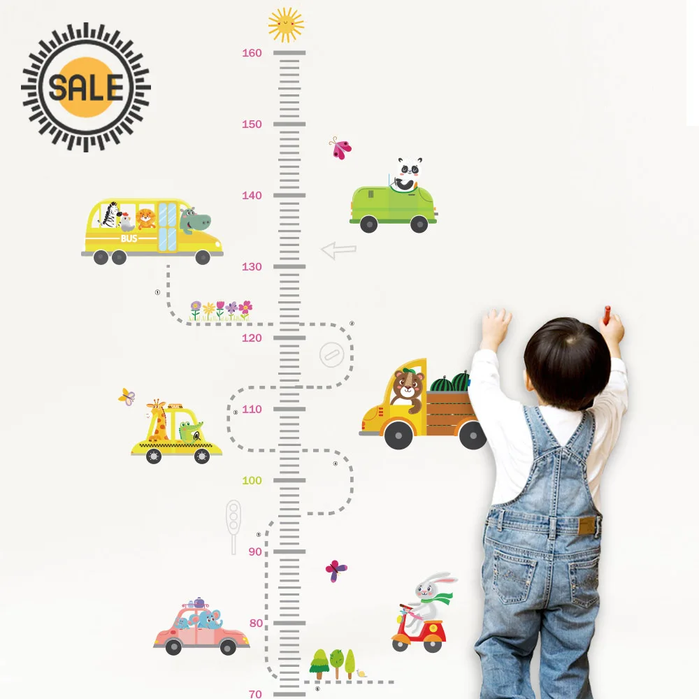 Louyun Children's Room Cartoon Height Measurement Wall Stickers Growth Chart Decoration | Дом и сад