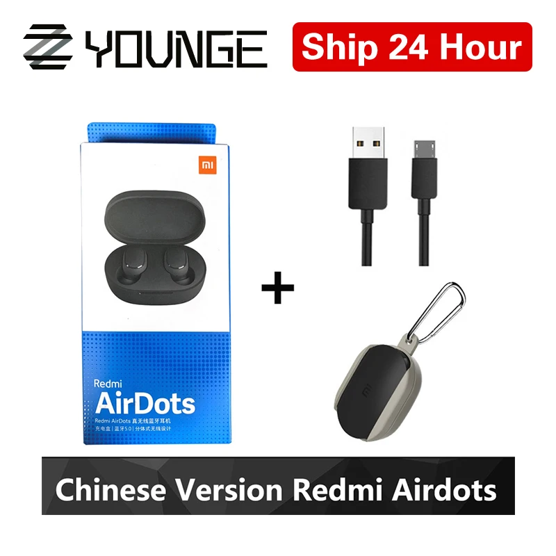 Redmi outdoor gray Xiaomi Redmi Airdots TWS Bluetooth 5,0 наушники стерео беспроводные активные шумоподавления с микрофоном свободные Наушники управление AI - Цвет: Redmi outdoor gray